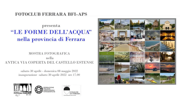 Sonia Rossi Fotografia digitale Locandina mostra Le forme dell'acqua - Ferrara 2022